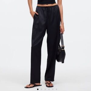 Madewell pintucked satin pant